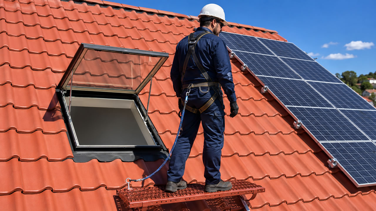 Energia Solar no Telhado: Como Planejar um Acesso Seguro para Inspeção e Manutenção